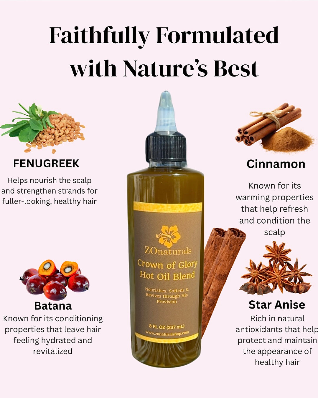 Crown of Glory Hot Oil Blend 8OZ