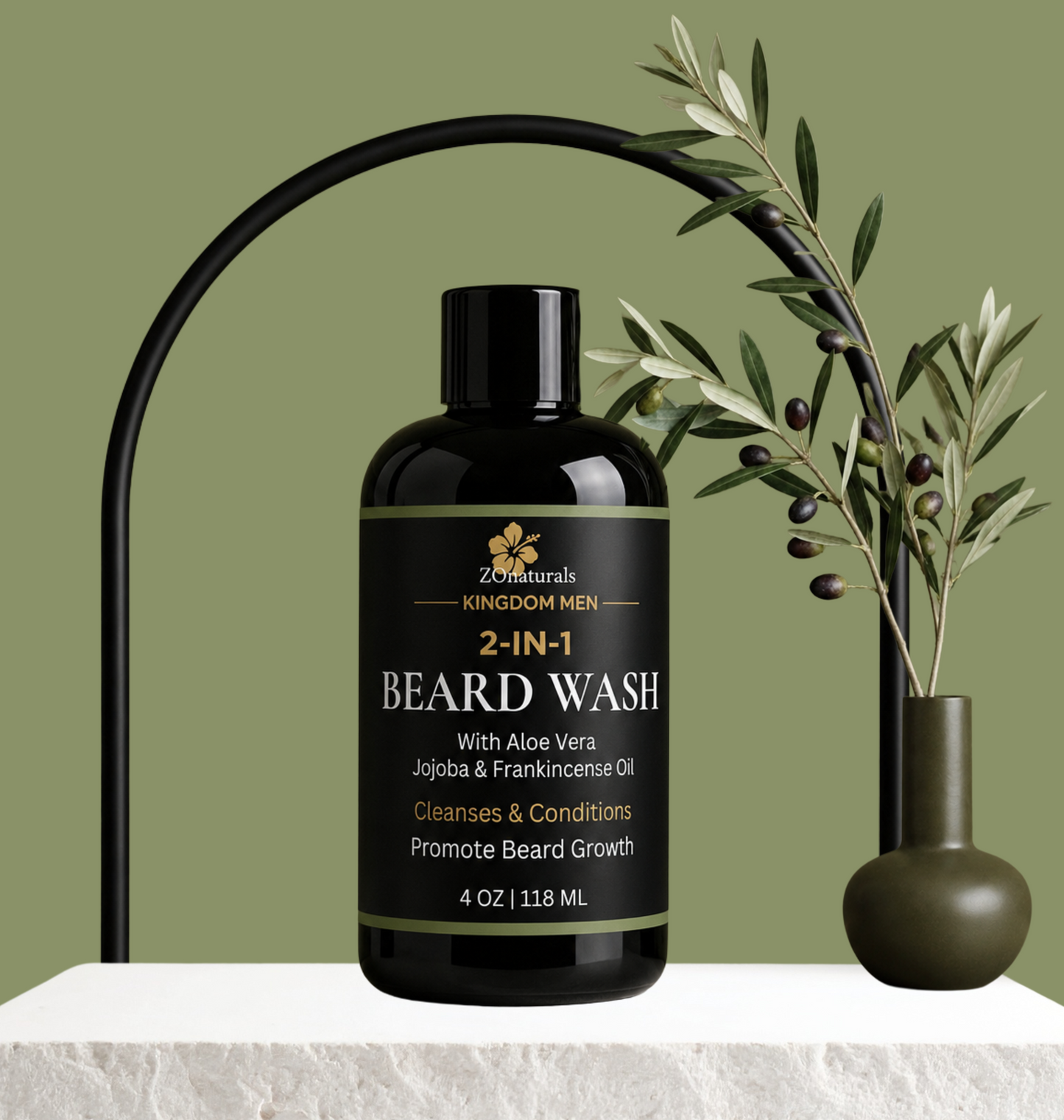 Kingdom Men 2-in-1 Hydrating Beard Wash – Cleanse & Condition